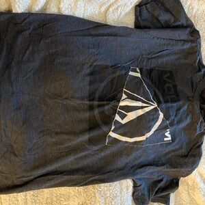 Volcom Grey Short Sleeve Tee with Geometric Design